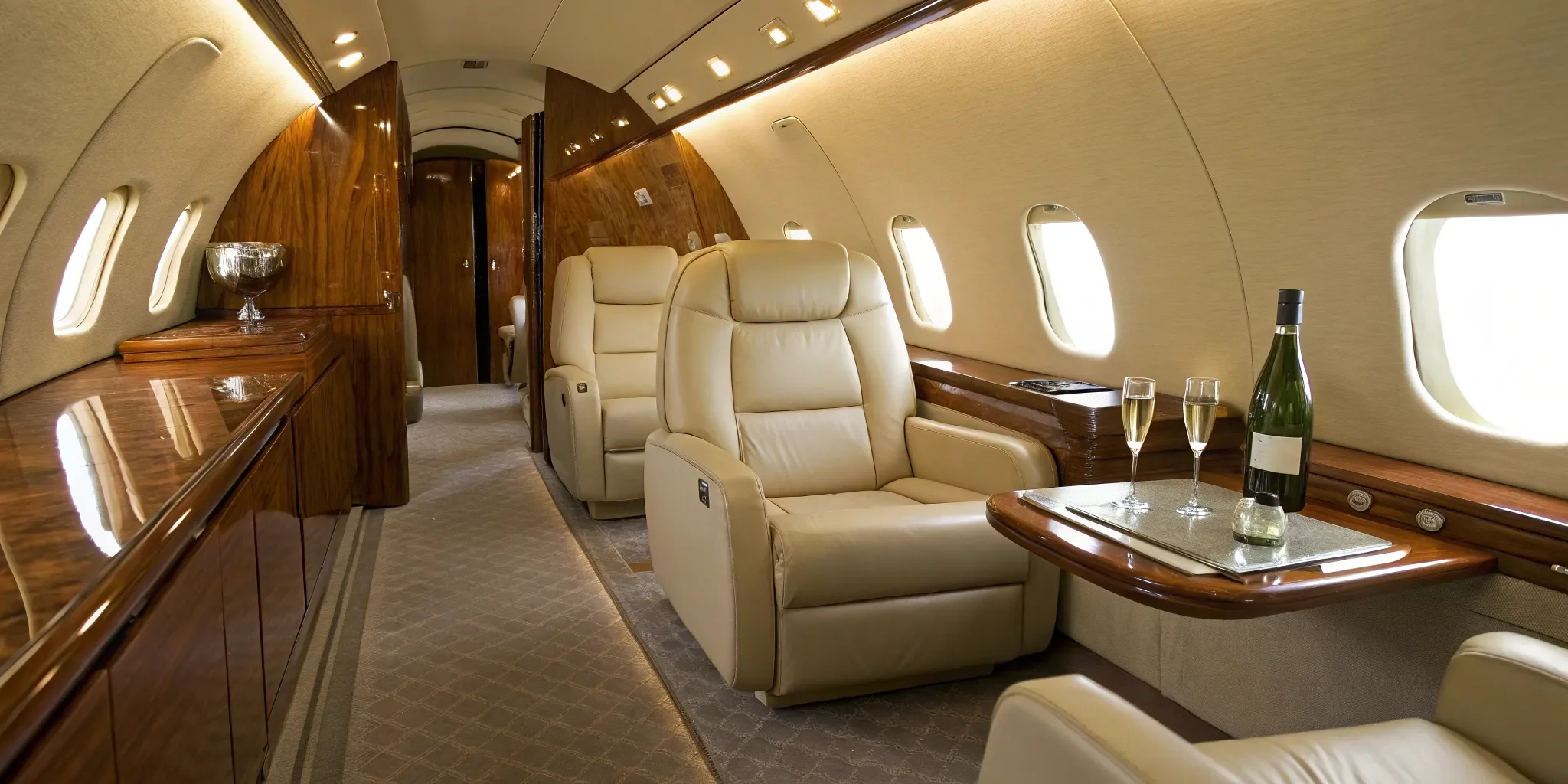 Restored leather seating with refined finish